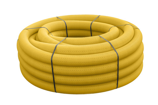 yellow drainage pipe