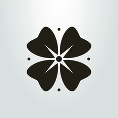 Black and white flower icon