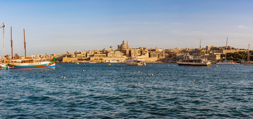 Panorama of Valletta, Malta.
