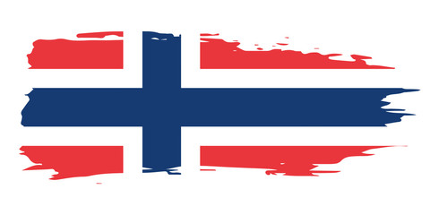 Norway brush flag, vector