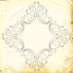 Vector baroque of vintage elements for design. 