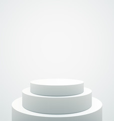 Empty White Pedestal