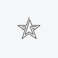 Obraz premium Star isolated flat web mobile icon. Vector graphic illustration. Logotype, logo