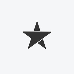 Star isolated flat web mobile icon. Vector graphic illustration. Logotype, logo