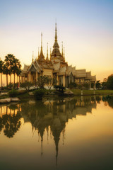 Thai Temple in silhouette.