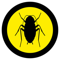 Vector image of silhouette of cockroach