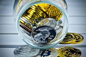 Bitcoin savings concept