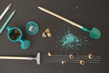close-up of objects for conceptual image design