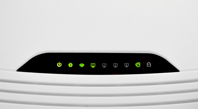 wifi network - internet - wlan connection - router display close-up