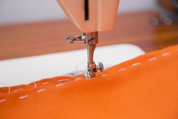 closeup of sewing machine in operation 3