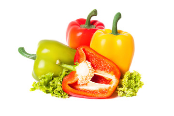 Bell peppers isolated