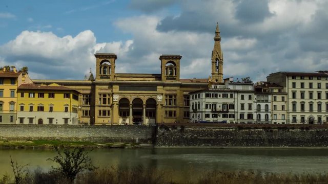Florence, Italy 22th march 2018 - Time Lapse Of the Florence's Library