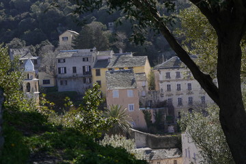 Fototapeta na wymiar Nonza - historische Küstenstadt auf Korsika 