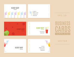 Cocktails business cards. A good idea for bartenders, shops and restaurants.