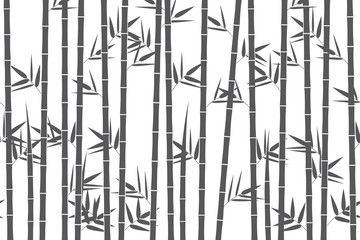 Green bamboo background. Vector illustration - obrazy, fototapety, plakaty