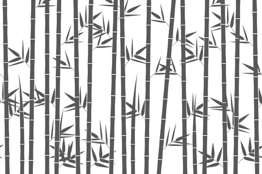 Green bamboo background. Vector illustration