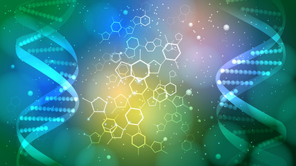 DNA vector medical background © SvitDen