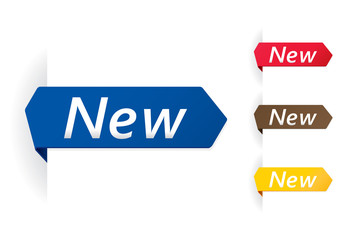 Set of new label design. Vector illustration