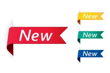 Set of new label design. Vector illustration