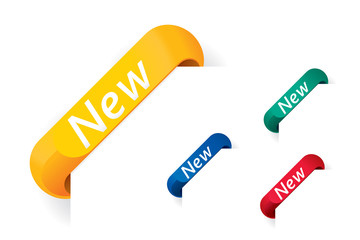 Set of new label design. Vector illustration