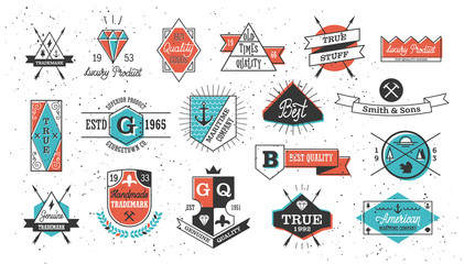 Hipster Badges Set