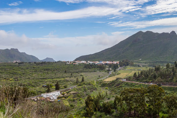 Fototapeta premium View of the valley of arriba in the northwest of the island of Tenerife, Spain