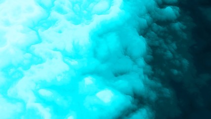 Ice abstract. Smoke background. Blue fog. Turquoise. Color explosion. Abstact wallpaper. Fractal. Digital art. Water. Futuristic. Surreal texture. 3d illustration. Imagination.