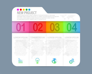 Infographic design vector and marketing icons can be used for workflow layout, diagram, annual report, web design. Business concept with 4 options, steps or processes.