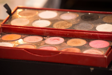 view of the eye shadows