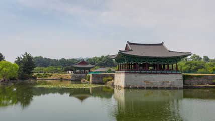 Fototapeta na wymiar Donggung Palace and Wolji Pond in Gyeongju