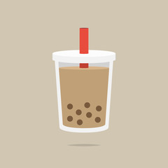 Bubble tea icon vector
