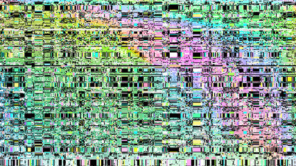Holographic glitch. TV fail. No signal. Trendy wallpaper. Modern backdrop. Holography texture. Chameleon colors. Vector art for web design or printed products.