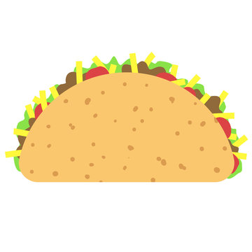 Taco clipart isolated on white background