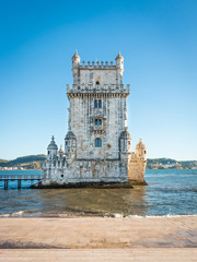 Fototapeta na wymiar Tour de Belem à Lisbonne au Portugal
