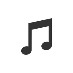 Music icon. Vector illustration, flat design.