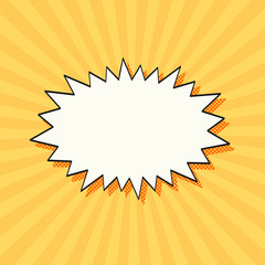 Comics cartoon speech bubble. Pop Art vintage vector illustration