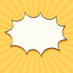 Comics cartoon speech bubble. Pop Art vintage vector illustration