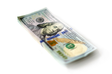 pack of dollars isolated on white background