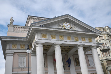 Obraz premium Trieste, Italy - March 19, 2018 : Palazzo della Borsa Vecchia or Old Stock Exchange building in Trieste