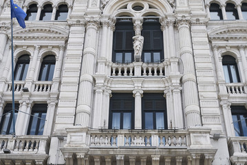 Fototapeta na wymiar Trieste, Italy - March 19, 2018 : View of trieste City Hall building