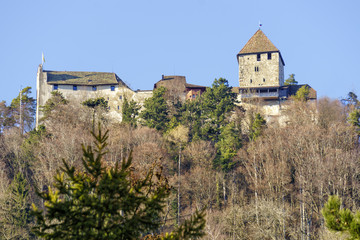 Fototapeta na wymiar Burg Hohenklingen von Stein am Rhein aus gesehen