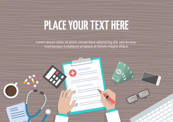 Conceptual horizontal medical banner