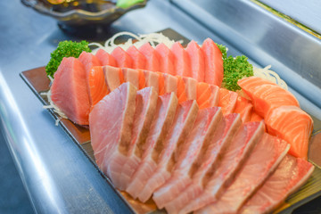 sashimi set, Japanese food
