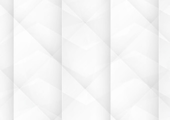 Abstract white and grey background for template, cover, web banner. Flat polygon design with shadow.