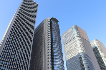 Fototapeta na wymiar 大阪・中之島の高層ビル群