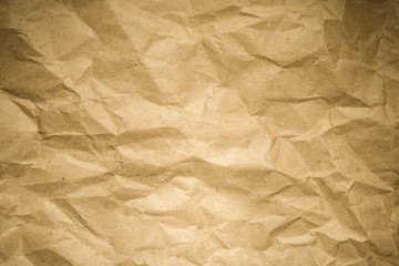 Obraz premium Crumpled kraft paper texture background 