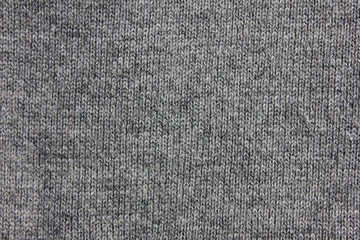 Gray Knit Textured Background of Dark Grey Colored Sweater. Fabric Material Design Backdrop, Empty Textile Clothes Surface. Stylish Simple Pattern, Urban Apparel Canvas for Copy Space Template.