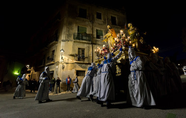 Fototapeta na wymiar Easter procession in Tarragona, Spain