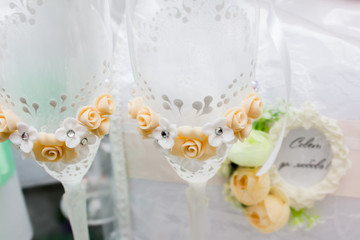 The elegant dinner table