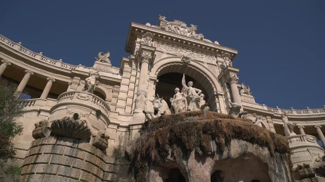 Statues of the Longchamp Palace in Marseilles